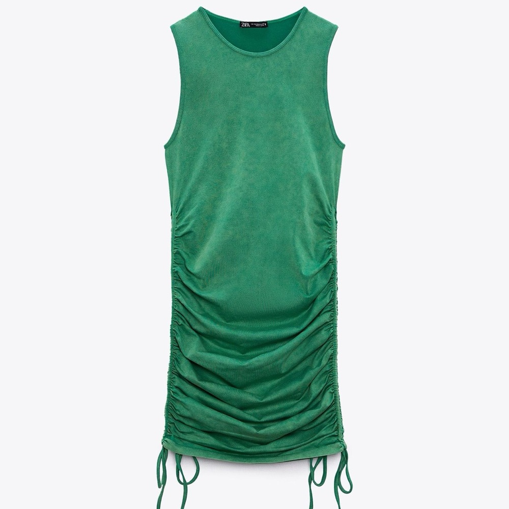 ZARA RUCHED SEAMLESS DRESS
